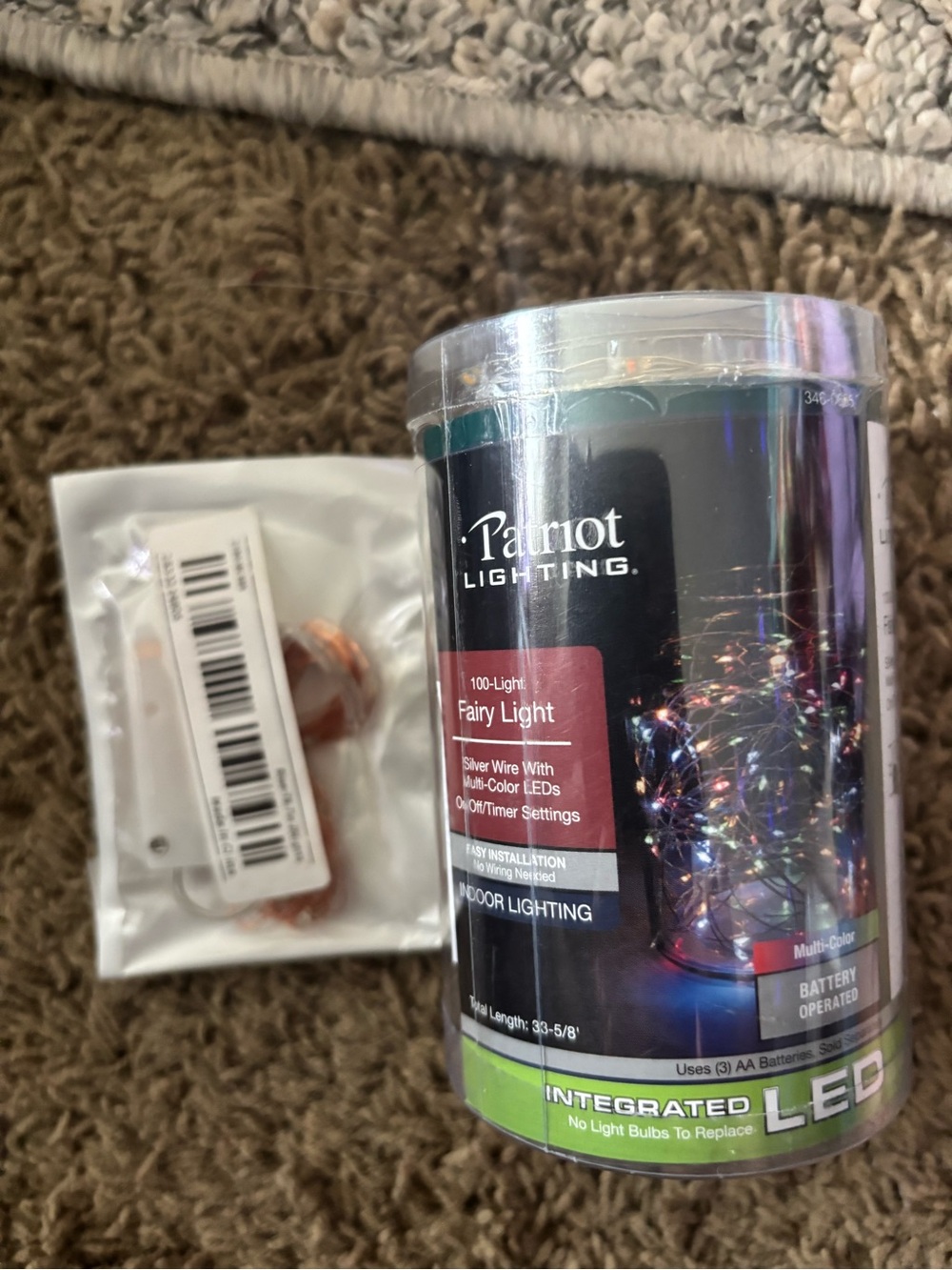Silver Multi-Color Fairy String Lights - Battery Operated